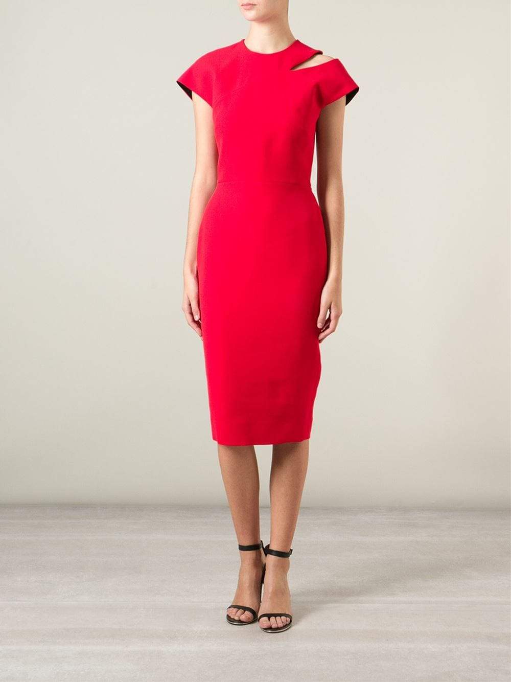 VICTORIA BECKHAM-Cutout Dress-