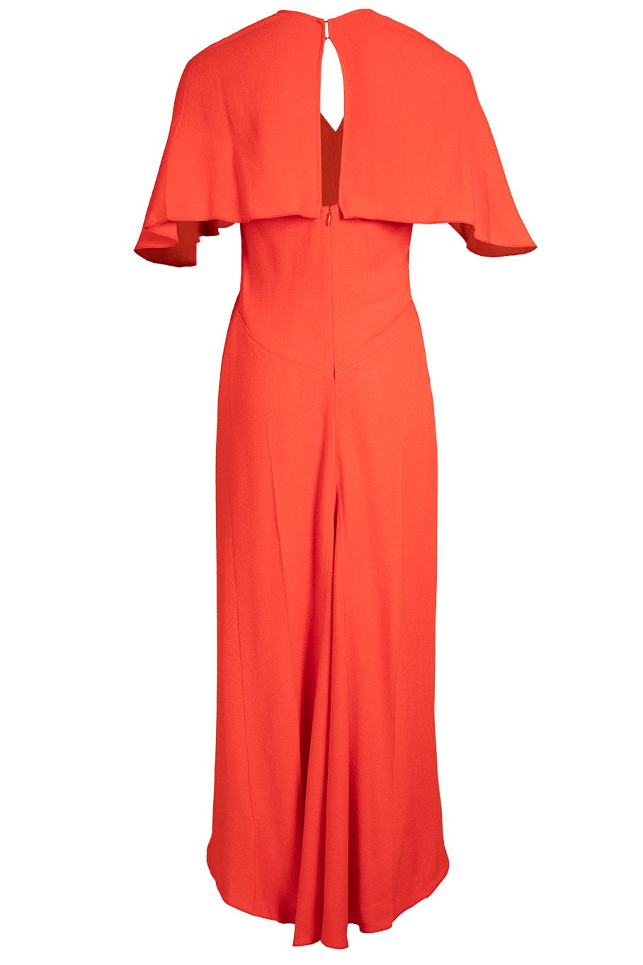 VICTORIA BECKHAM-Keyhole Detail V Neck Midi Dress-