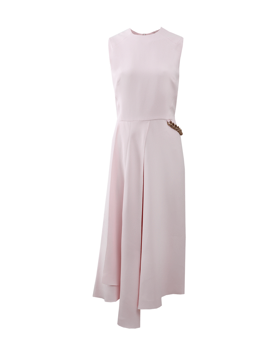 VICTORIA BECKHAM-Front Drape Midi Chain Side Dress-