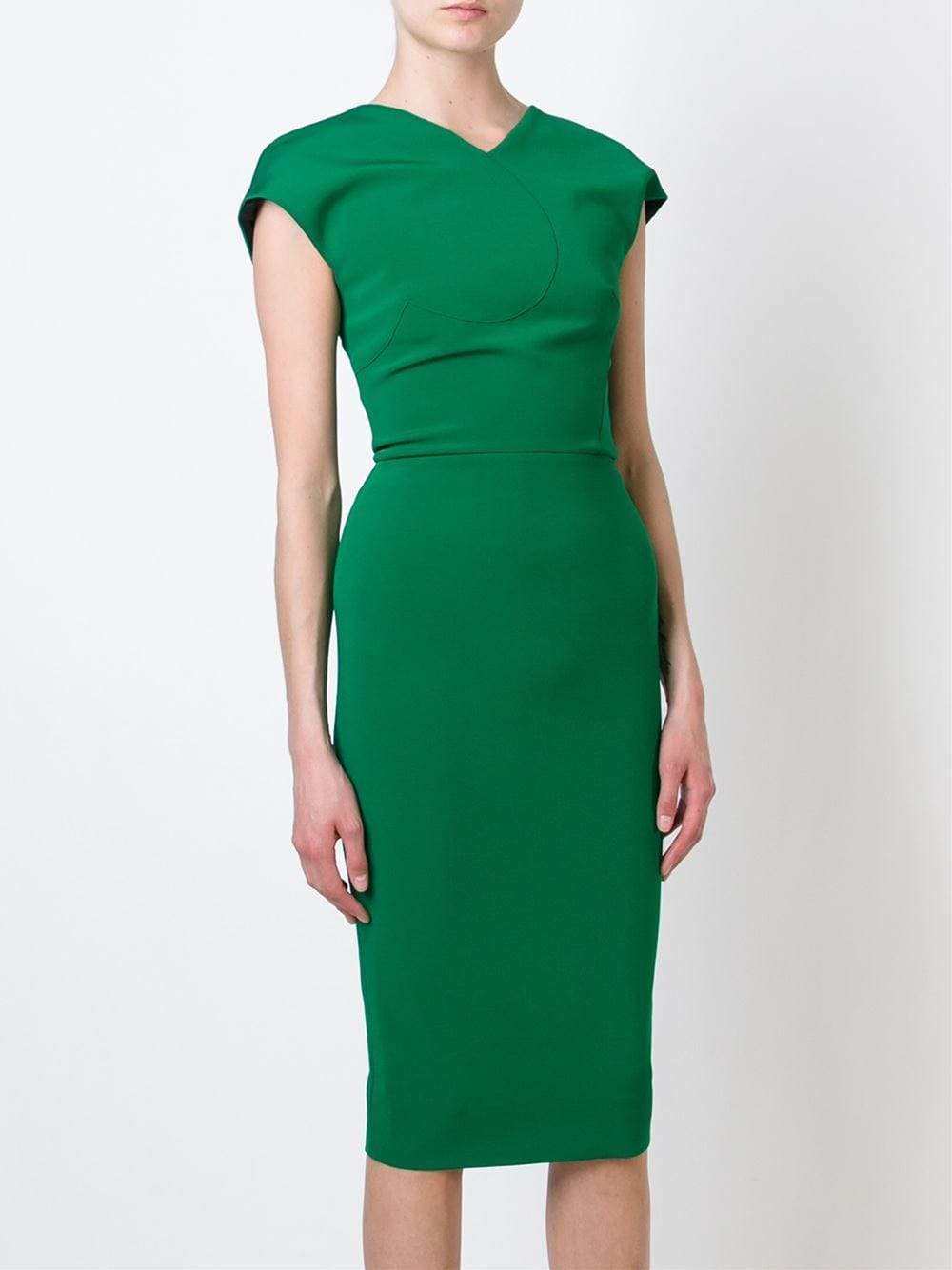 VICTORIA BECKHAM-Cap Sleeve Heart Dress-