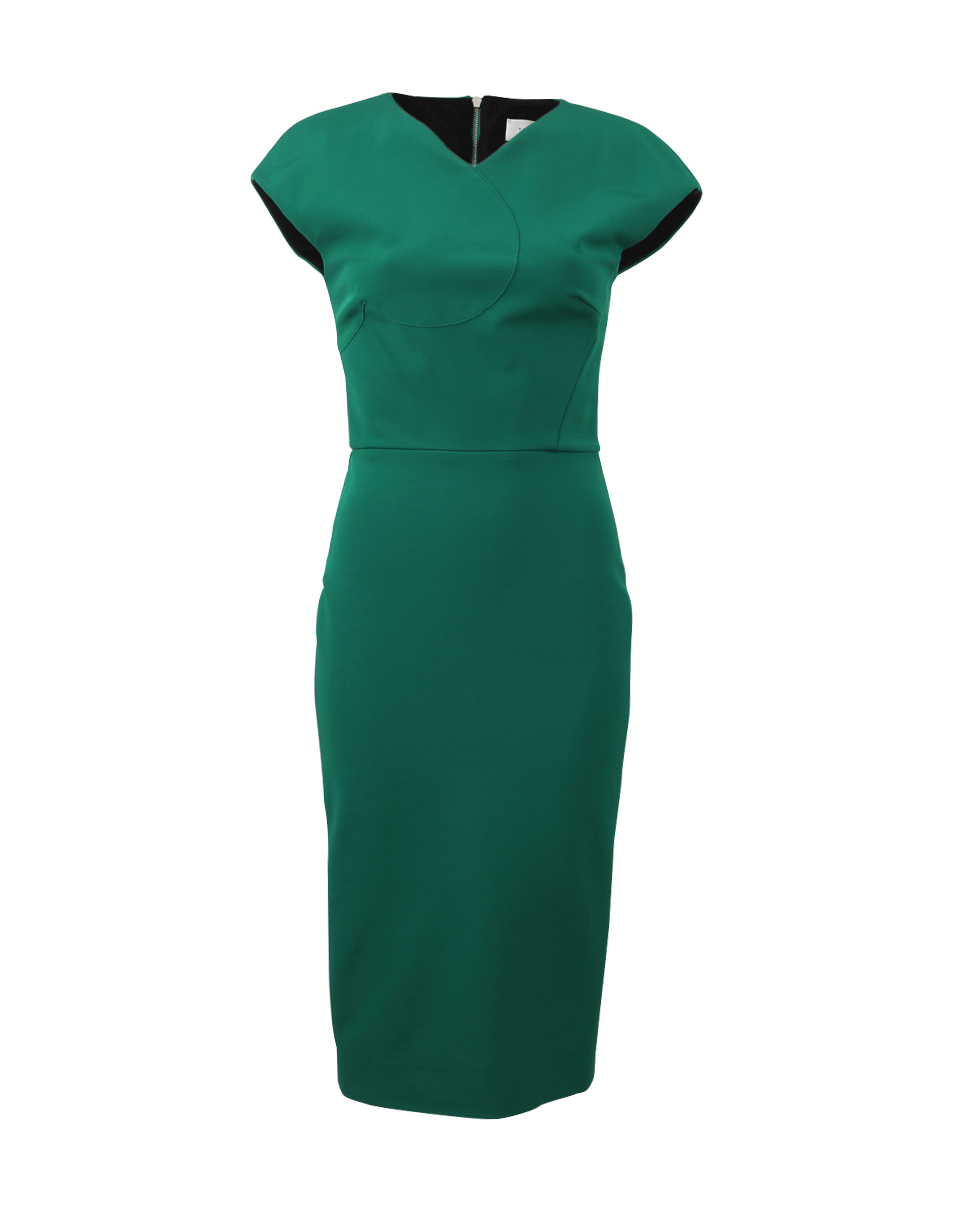 VICTORIA BECKHAM-Cap Sleeve Heart Dress-