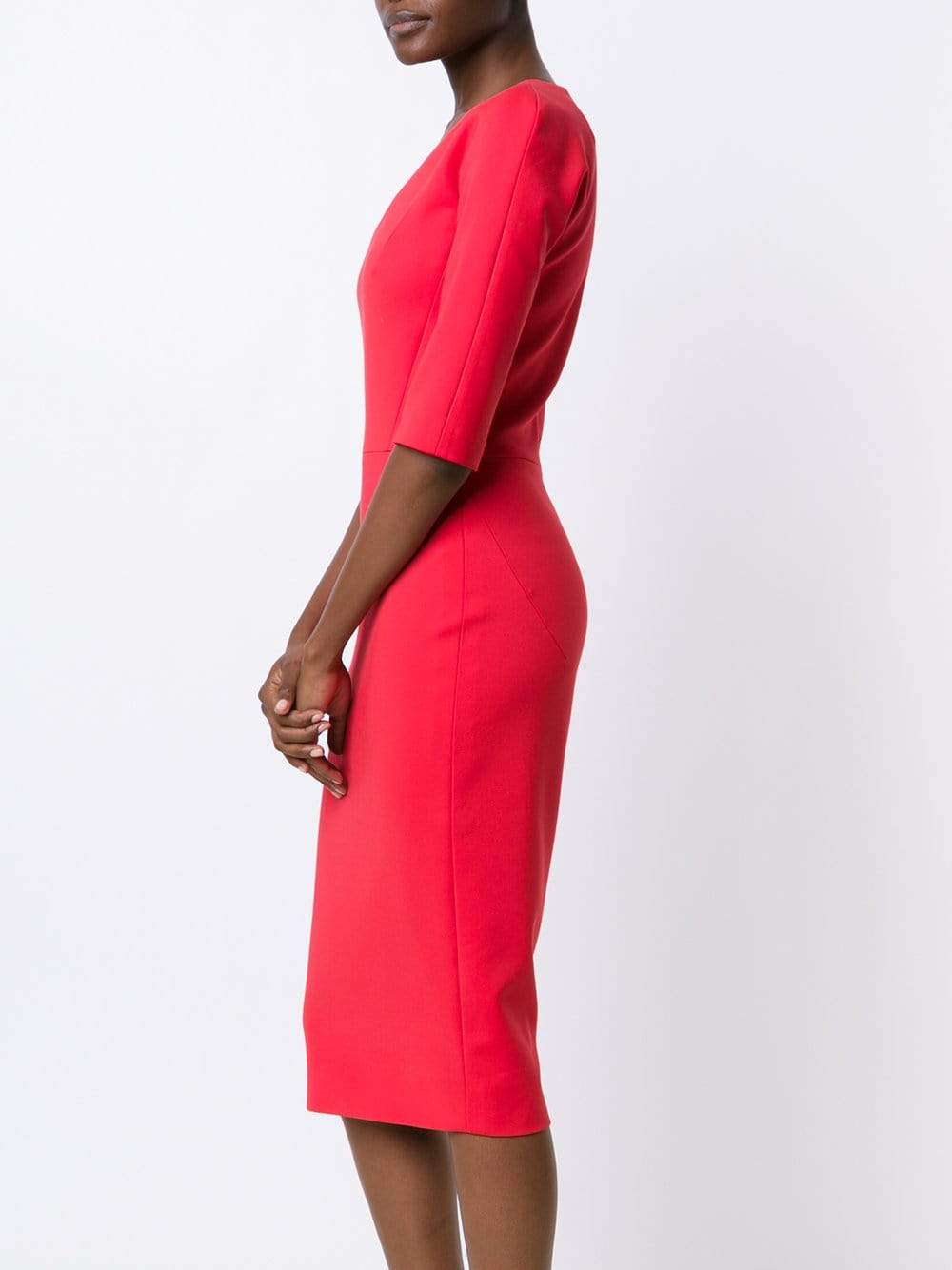 VICTORIA BECKHAM-Cut-Out Slit Dress-