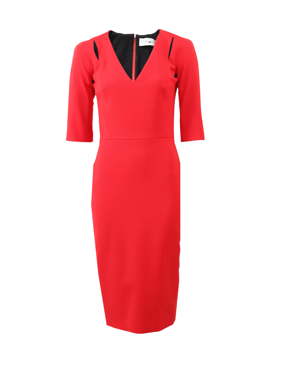 VICTORIA BECKHAM-Cut-Out Slit Dress-