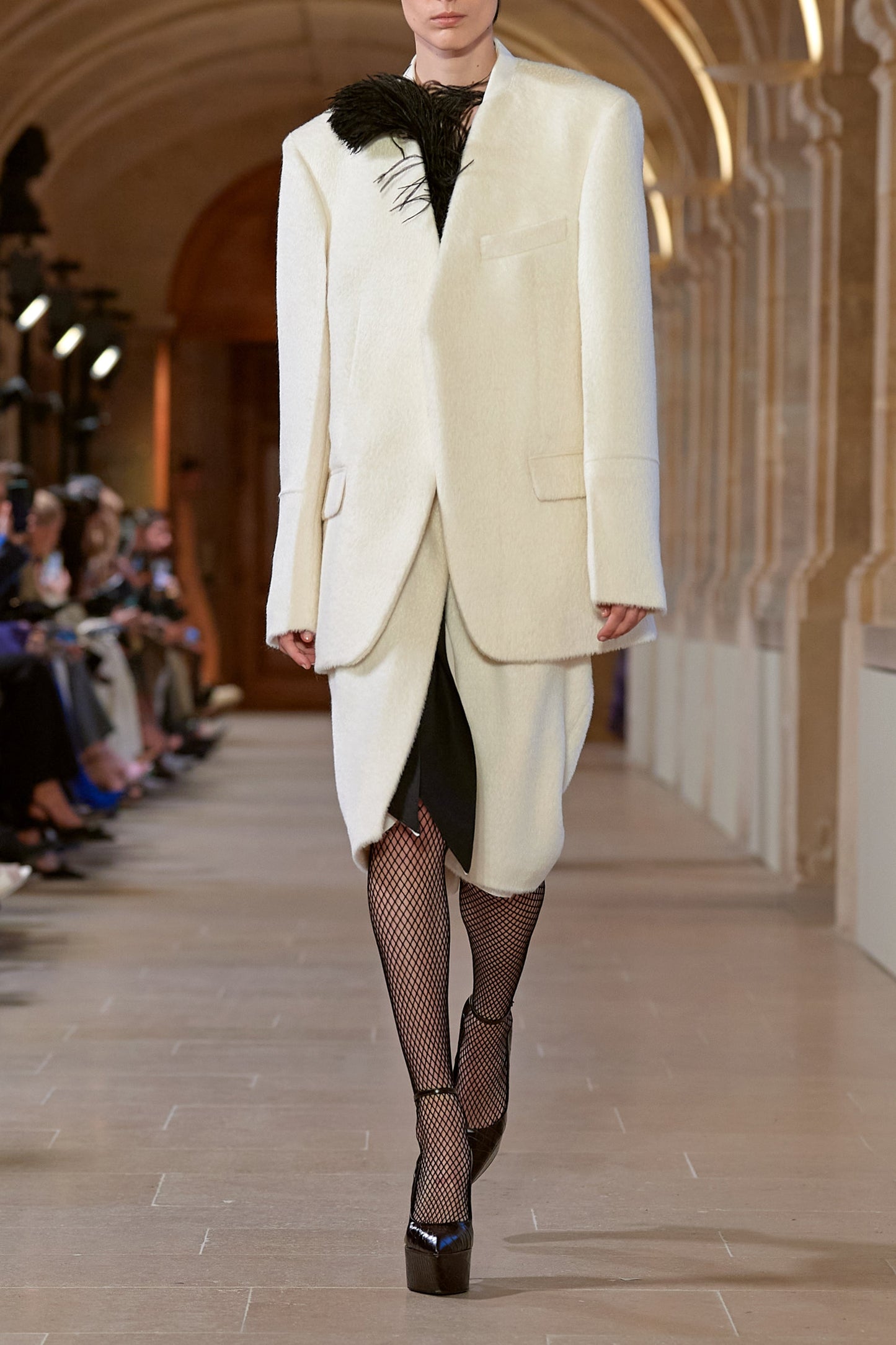 VICTORIA BECKHAM-Single Breast Hidden Lapel Jacket-
