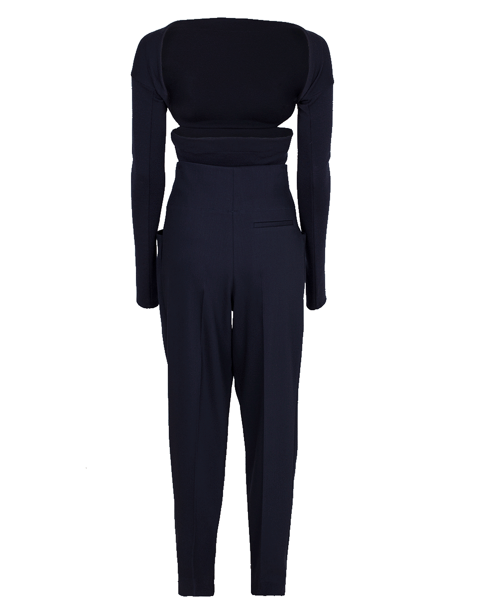 VICTORIA BECKHAM-Backless Bodysuit With Trouser-NAVY