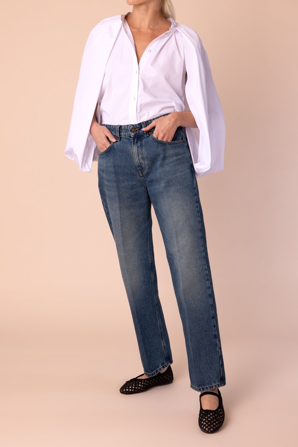 VICTORIA BECKHAM-Relaxed Straight Leg Jean-