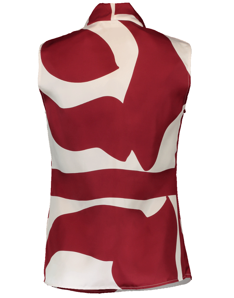 VICTORIA BECKHAM-Printed Drape Front Blouse-