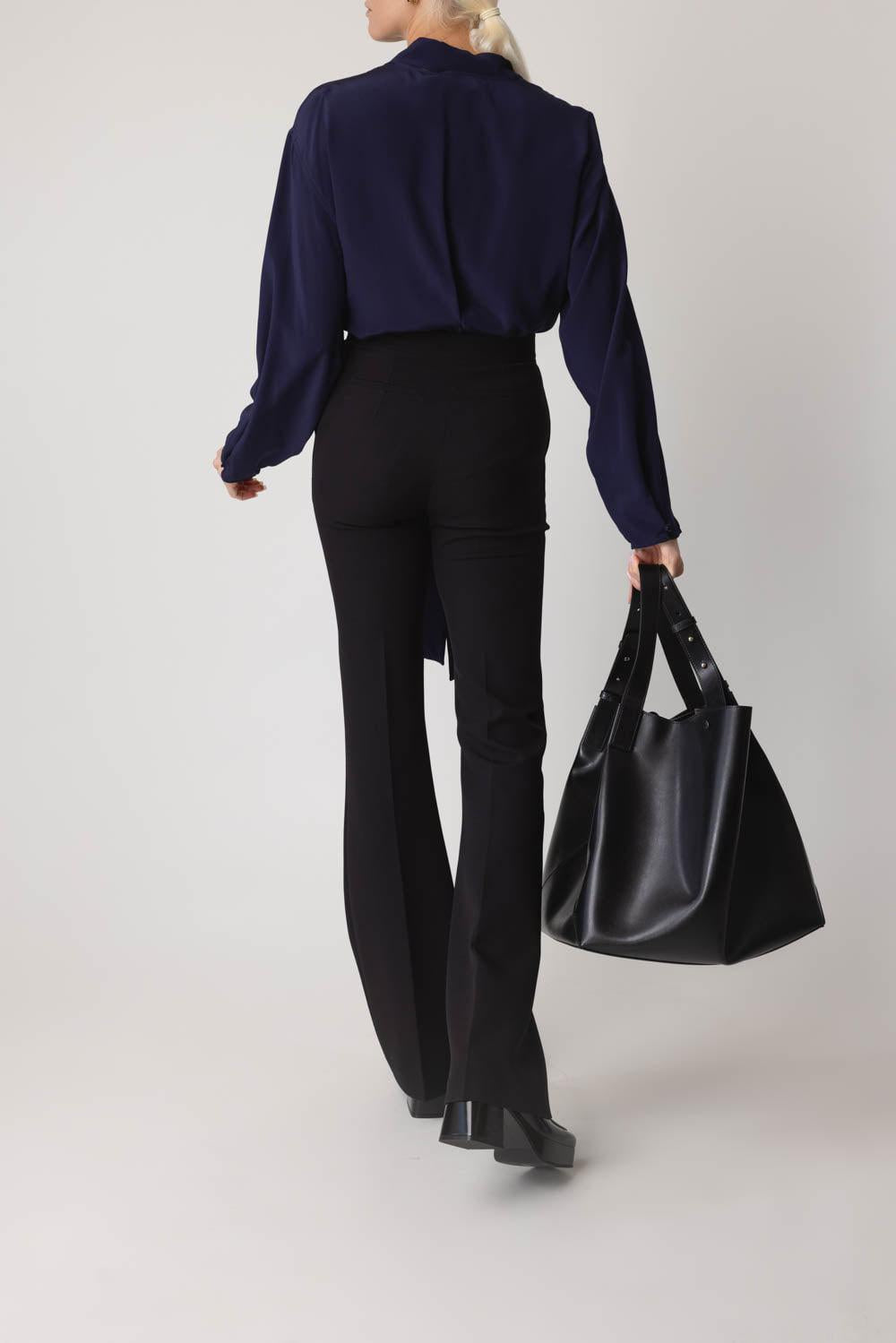 VICTORIA BECKHAM-V-Neck Scarf Blouse-