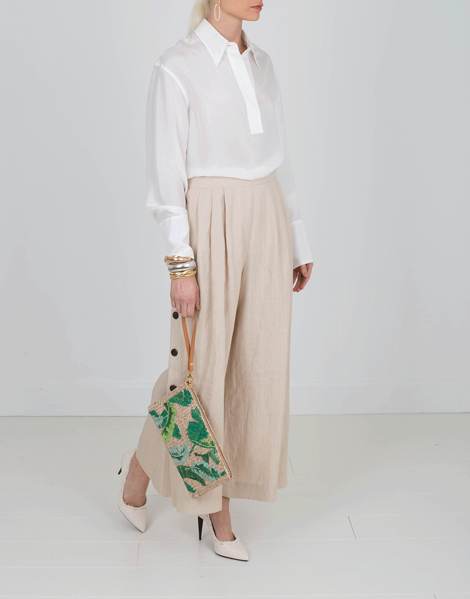 VICTORIA BECKHAM-Front Placket Shirt-IVORY