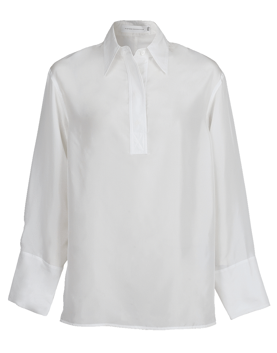 VICTORIA BECKHAM-Front Placket Shirt-IVORY