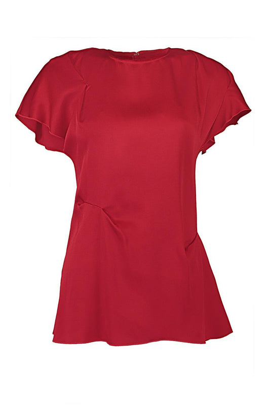 Draped Detail Top-ROSE-0-CLOTHINGTOPBLOUSE-VICTORIA BECKHAM
