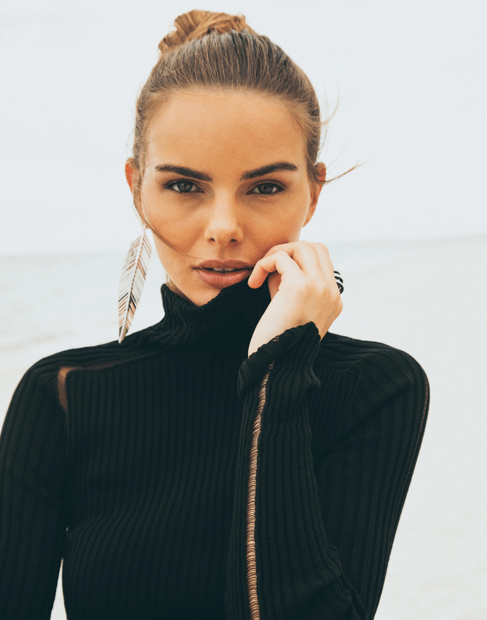 VICTORIA BECKHAM-Ladder Detail Rib Top-