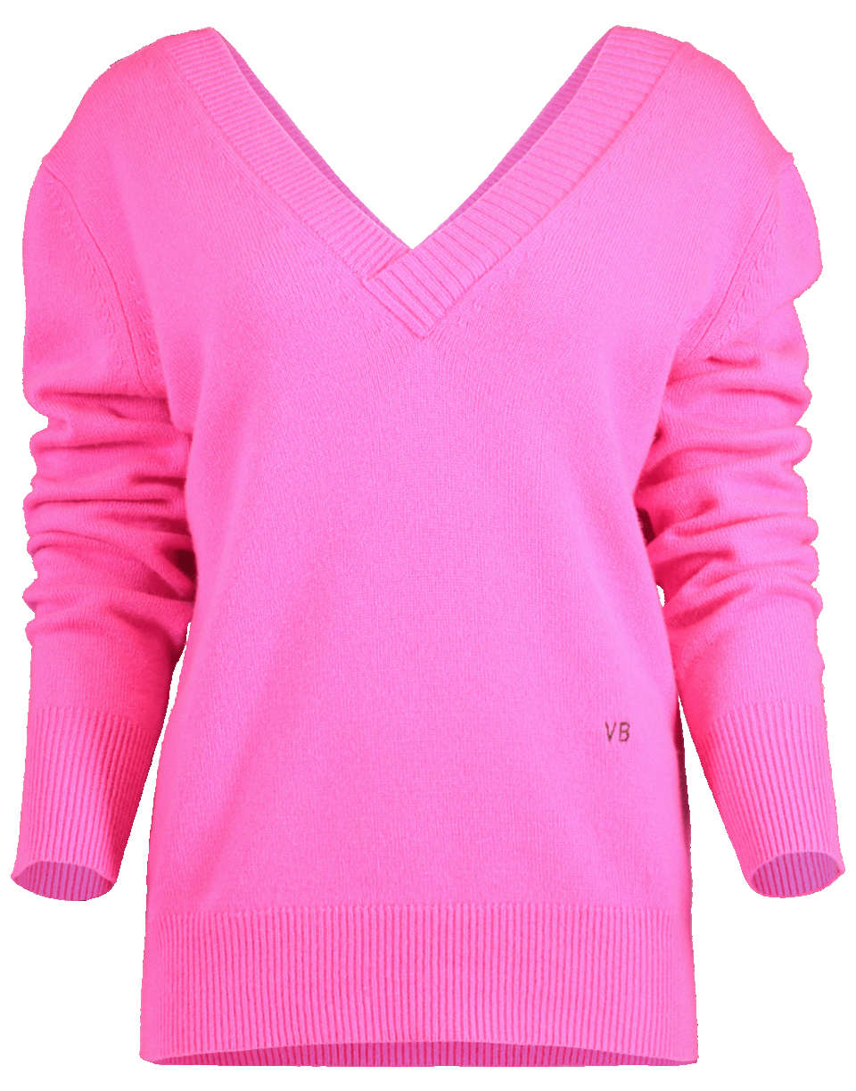 VICTORIA BECKHAM-Double V-Neck Jumper-