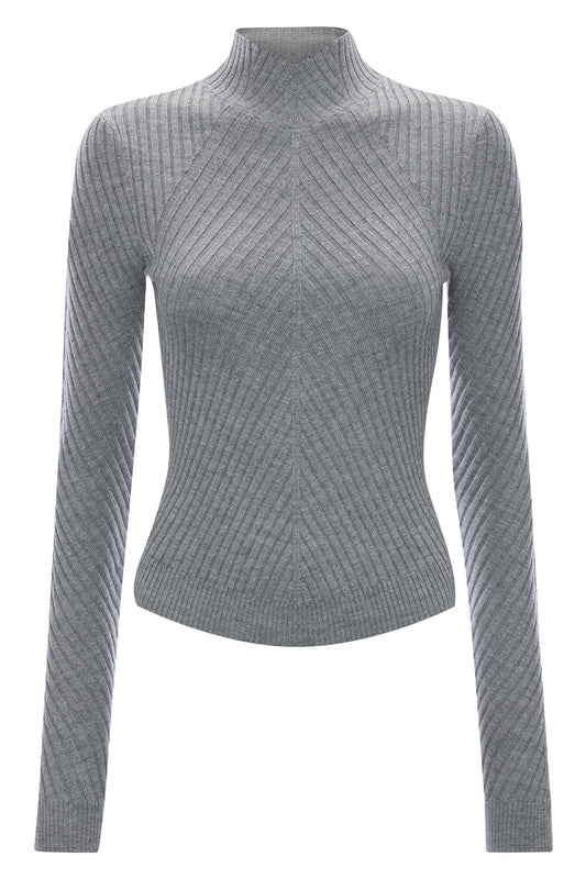 Georgia Jumper-GREY-XS-CLOTHINGTOPKNITS-VICTORIA BECKHAM