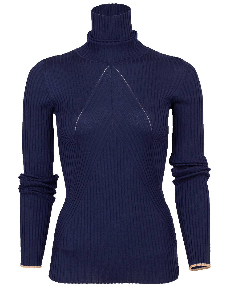 VICTORIA BECKHAM-Slim Polo Neck Sweater-