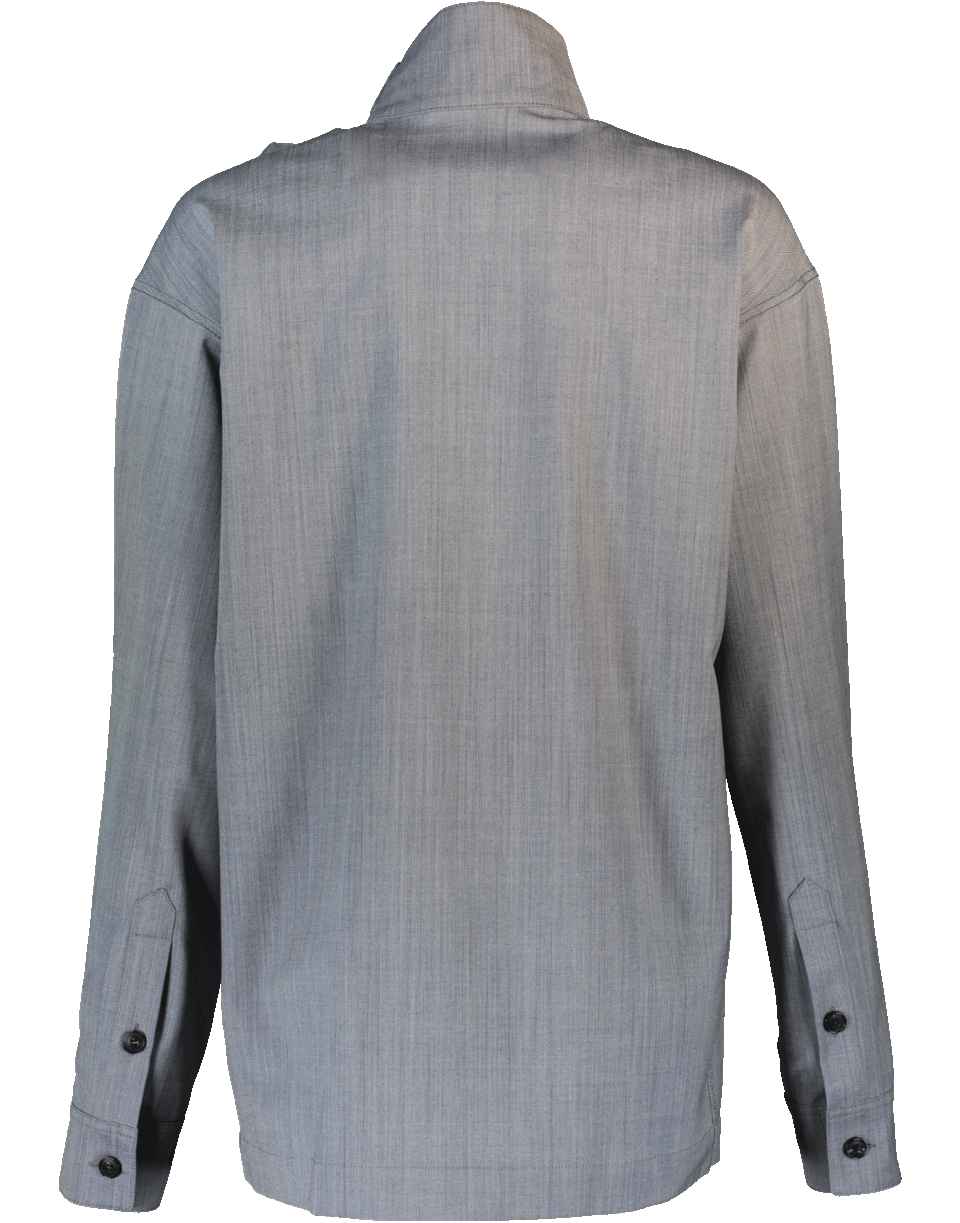VICTORIA BECKHAM-Denim Cargo Shirt-