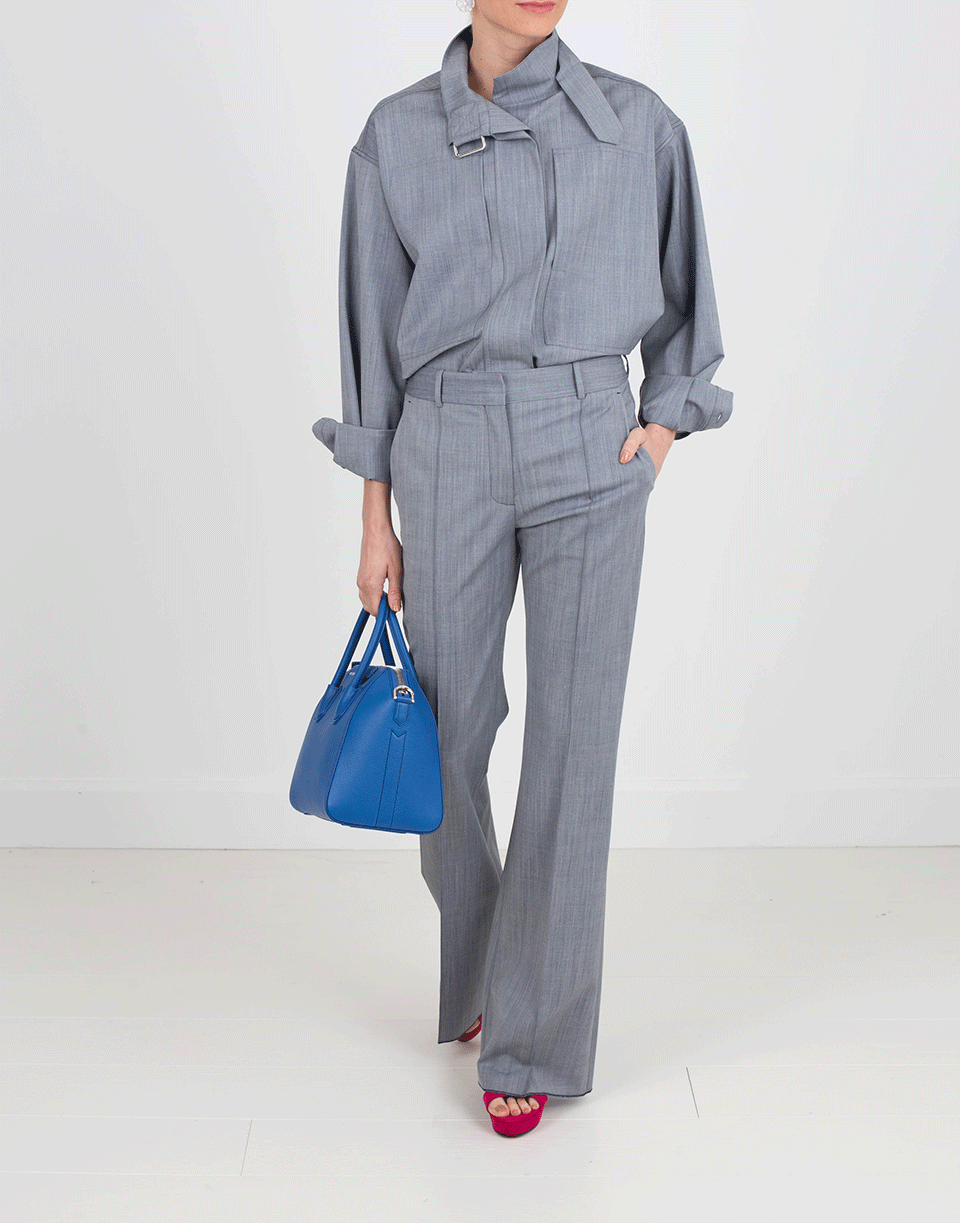 VICTORIA BECKHAM-Denim Cargo Shirt-