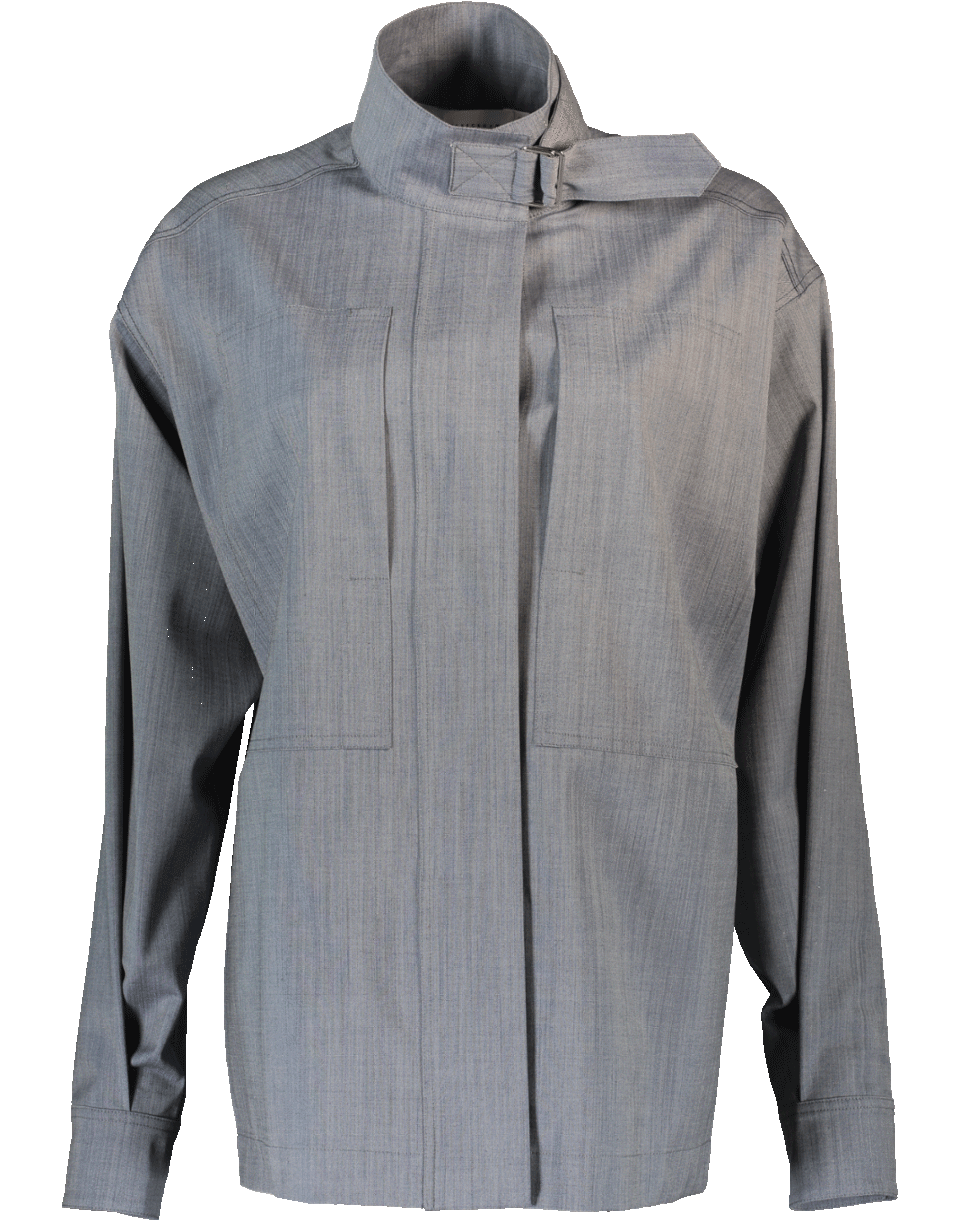 VICTORIA BECKHAM-Denim Cargo Shirt-