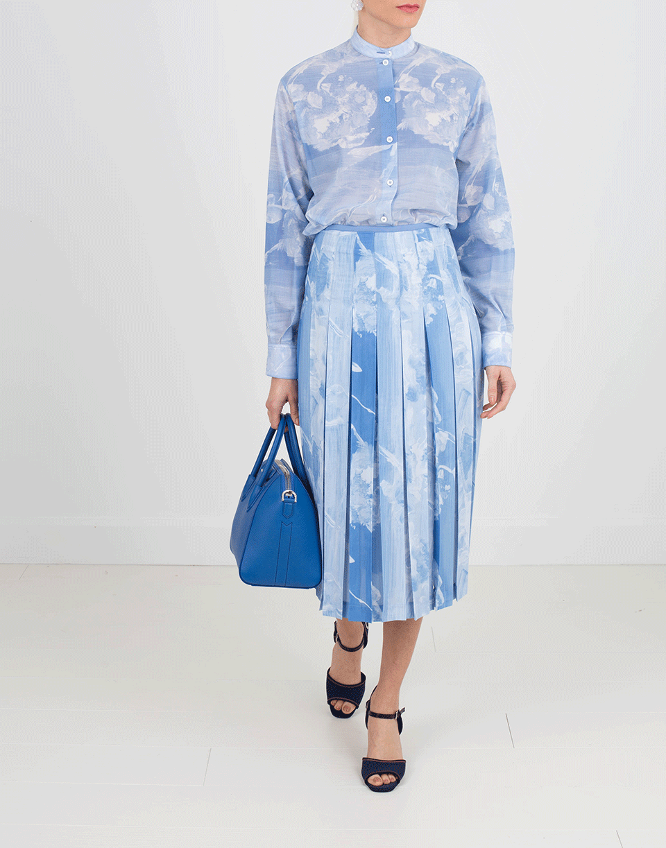 VICTORIA BECKHAM-Grandad Shirt-BLUE