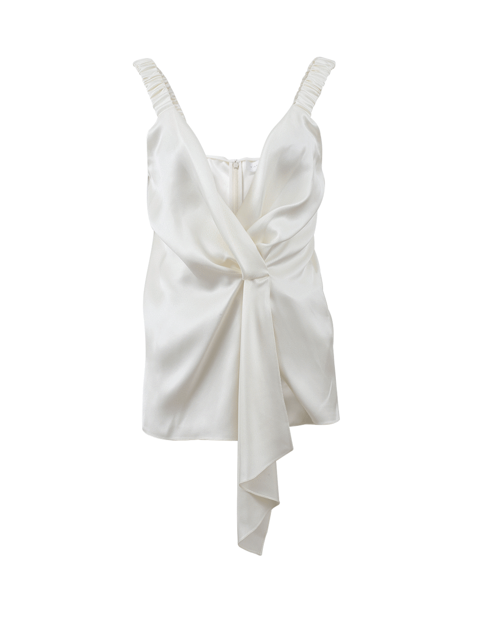 VICTORIA BECKHAM-Ruched Wrap Top-