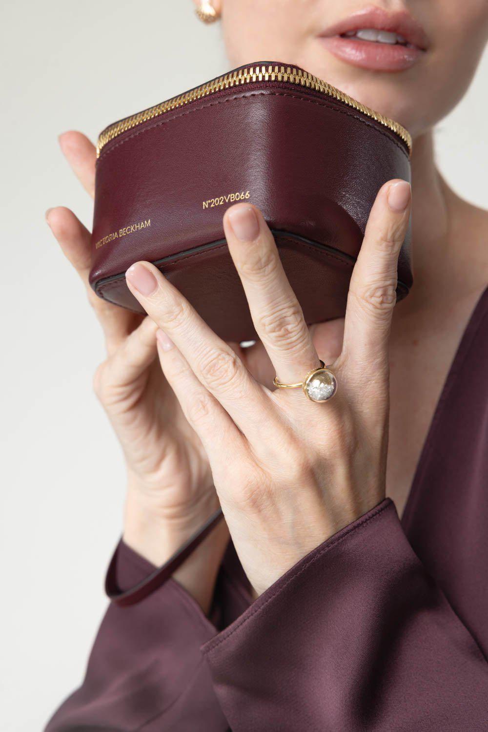 VICTORIA BECKHAM-Vanity Micro Clutch - Burgundy-BURGUNDY