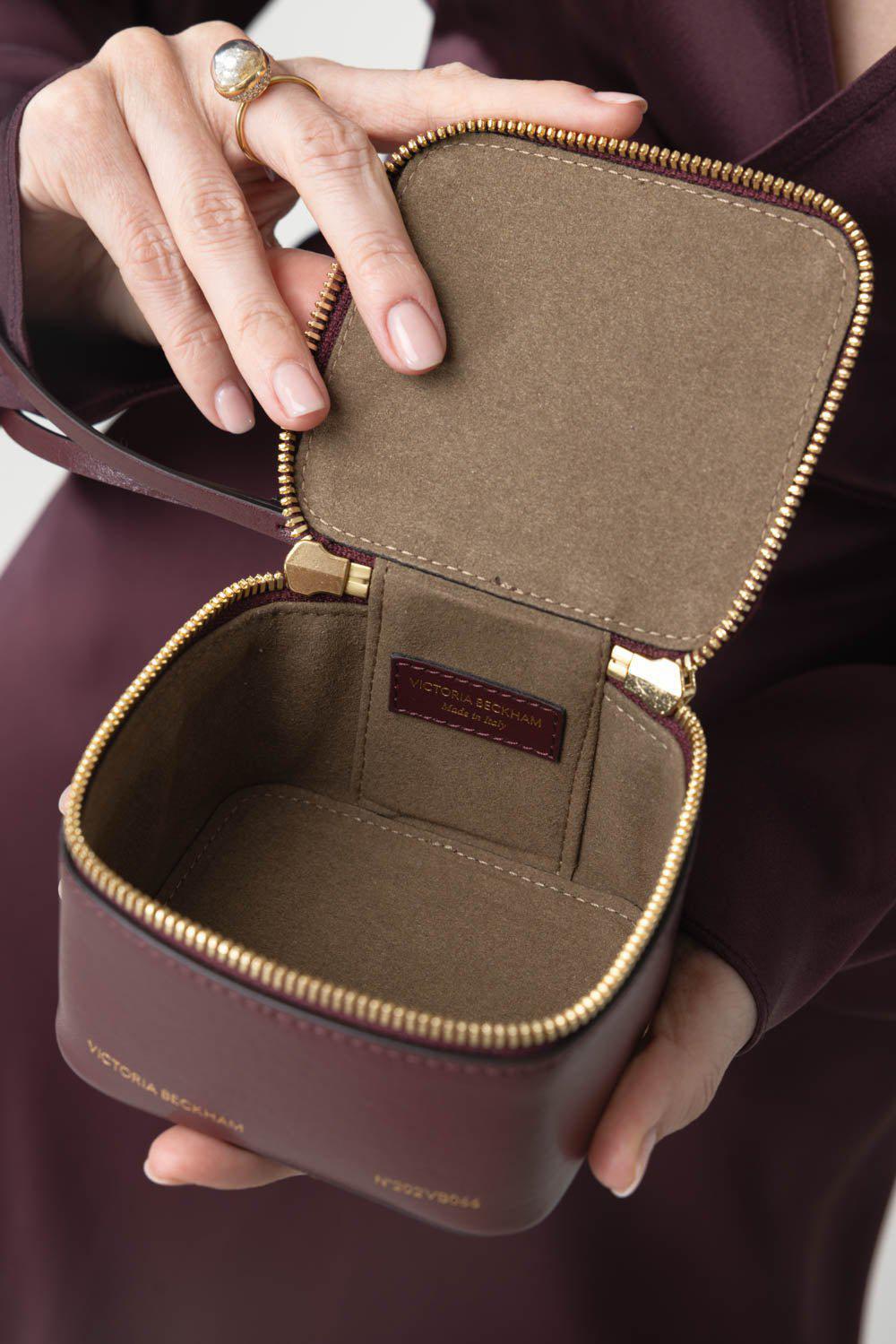 VICTORIA BECKHAM-Vanity Micro Clutch - Burgundy-BURGUNDY