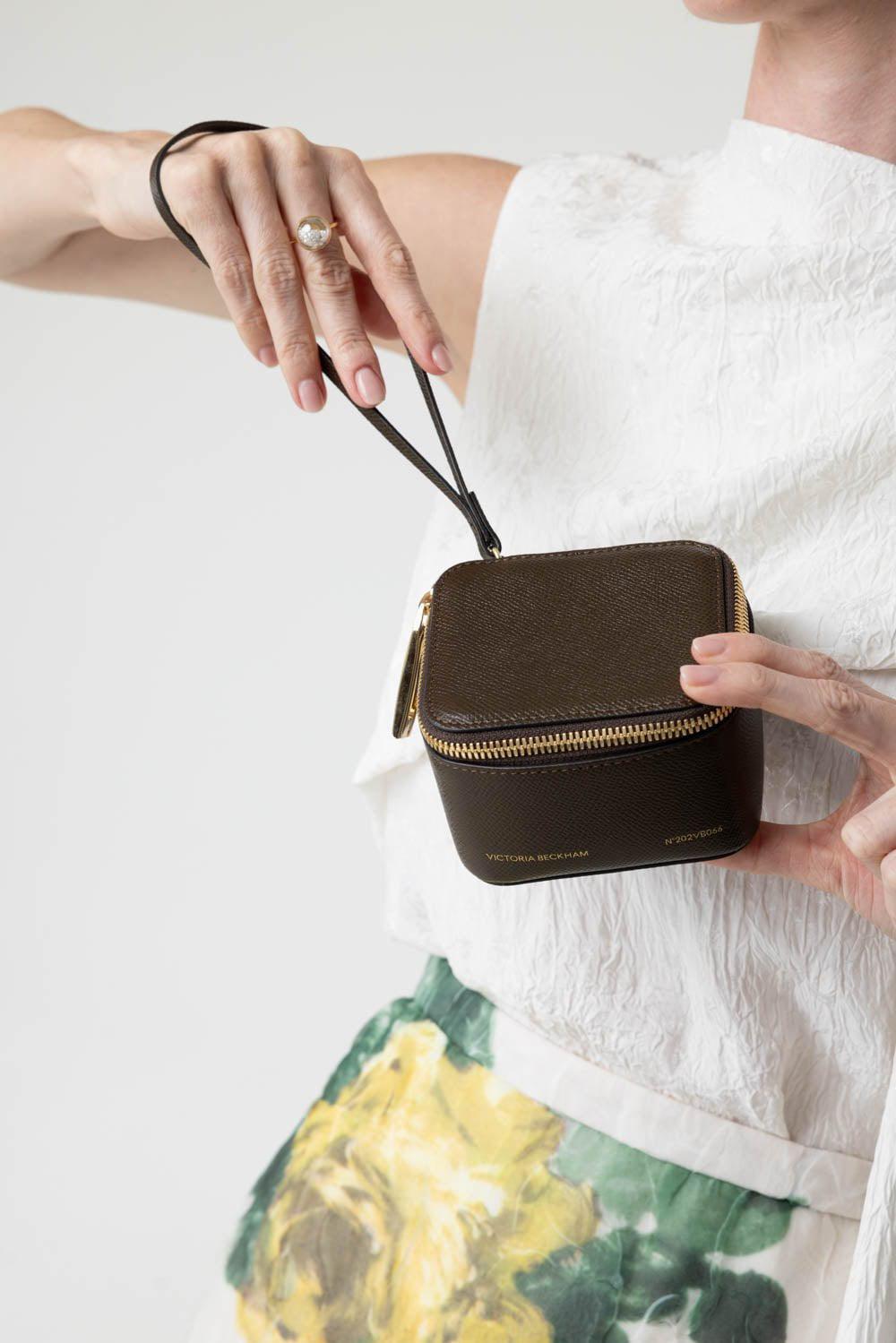 VICTORIA BECKHAM-Vanity Micro Clutch - Khaki-KHAKI