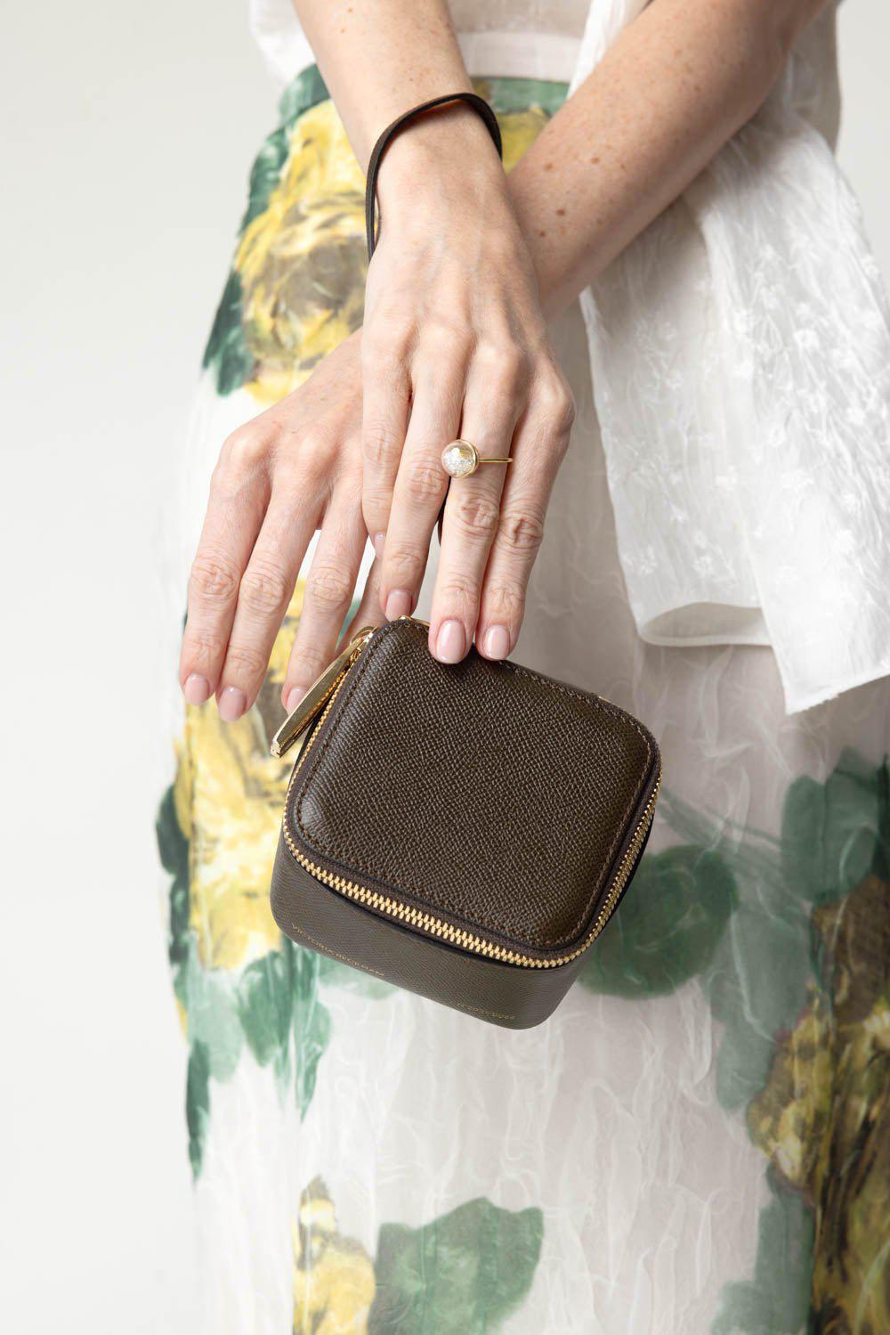 VICTORIA BECKHAM-Vanity Micro Clutch - Khaki-KHAKI