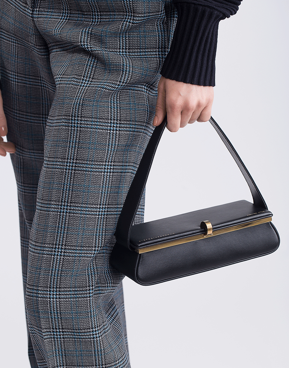 VICTORIA BECKHAM-Powder Box Handbag-BLACK