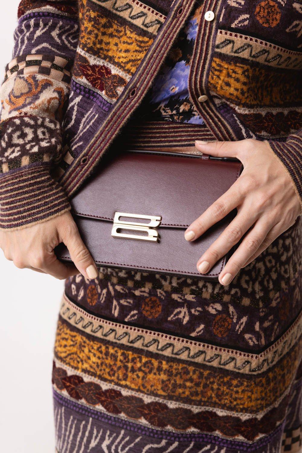 VICTORIA BECKHAM-Mini Dorian Bag - Burgundy-BURGUNDY