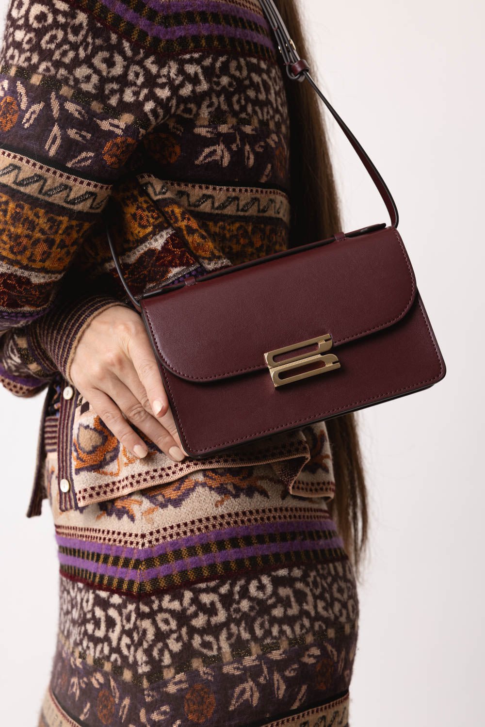 VICTORIA BECKHAM-Mini Dorian Bag - Burgundy-BURGUNDY