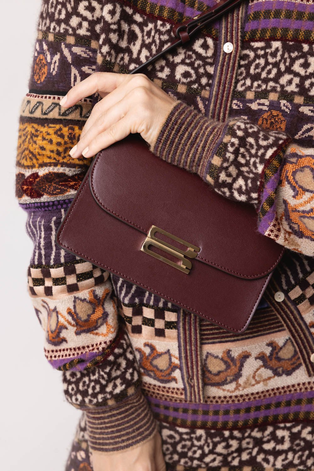 VICTORIA BECKHAM-Mini Dorian Bag - Burgundy-BURGUNDY