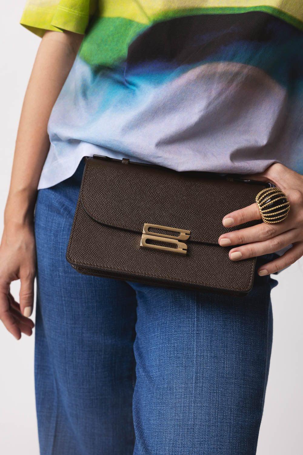 VICTORIA BECKHAM-Mini Dorian Bag - Khaki-KHAKI