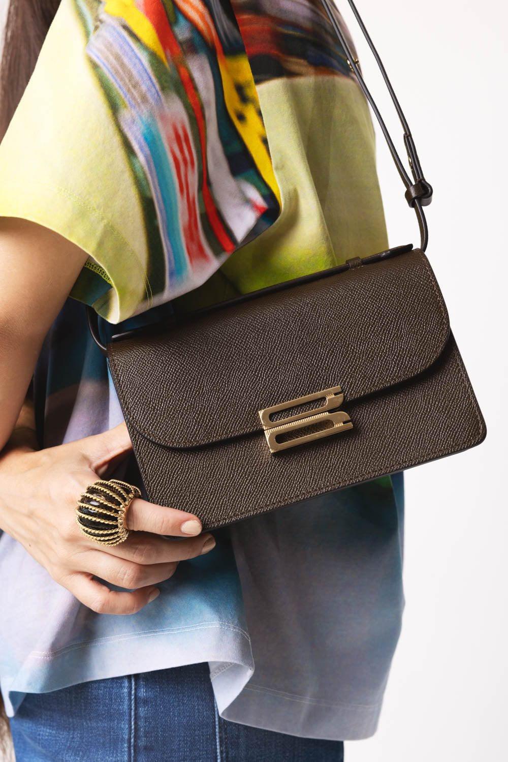 VICTORIA BECKHAM-Mini Dorian Bag - Khaki-KHAKI