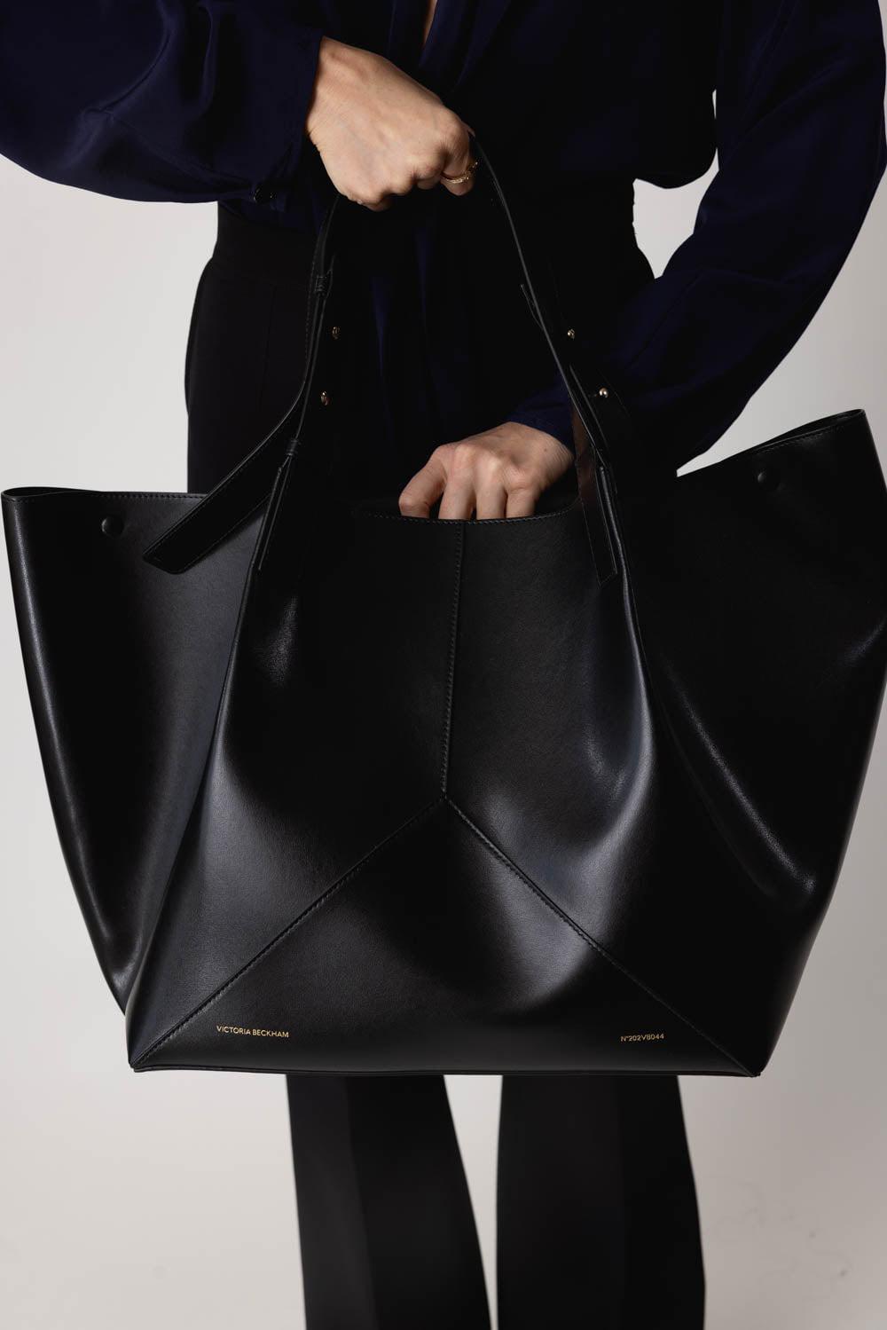 VICTORIA BECKHAM-W11 Medium Tote Bag-BLACK