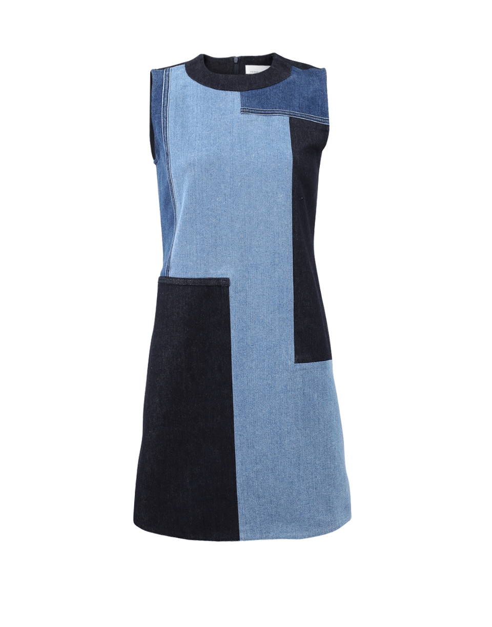 VICTORIA BY V. BECKHAM-Denim Shift Dress-