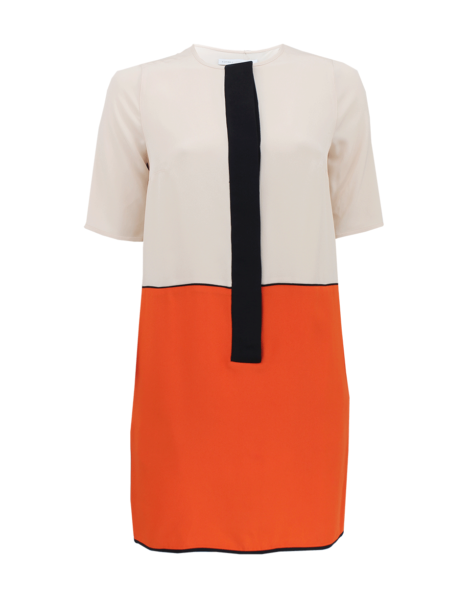 VICTORIA BY V. BECKHAM-Short Sleeve Color Block Tunic-