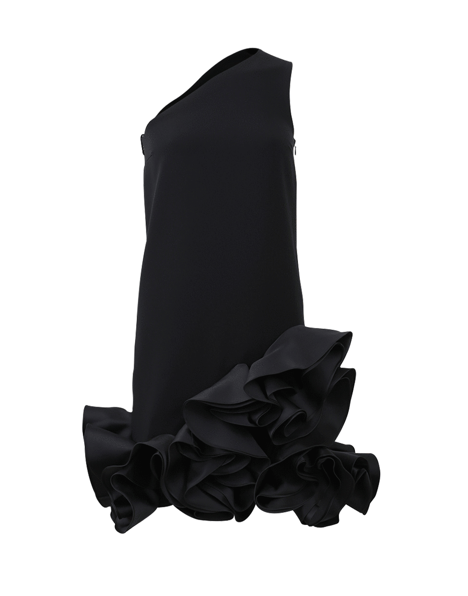 VICTORIA BY V. BECKHAM-Single Shoulder Ruffle Dress-