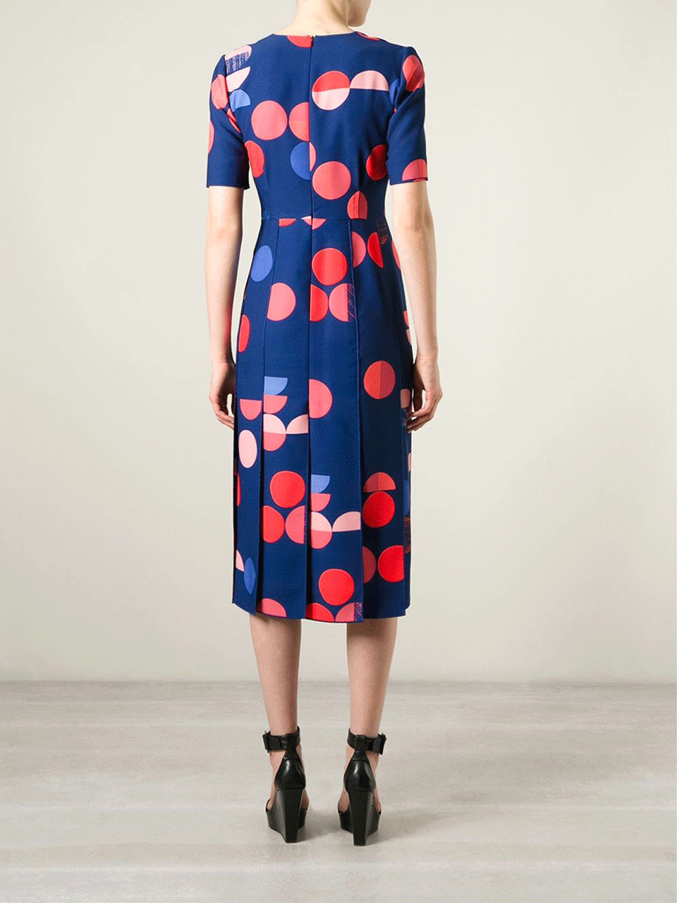 VICTORIA BY V. BECKHAM-Split Skirt Midi Dress-