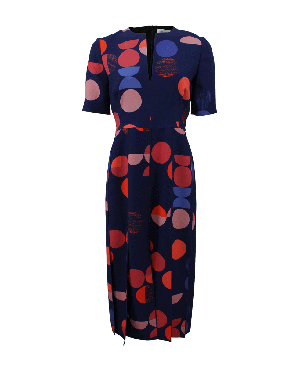 VICTORIA BY V. BECKHAM-Split Skirt Midi Dress-