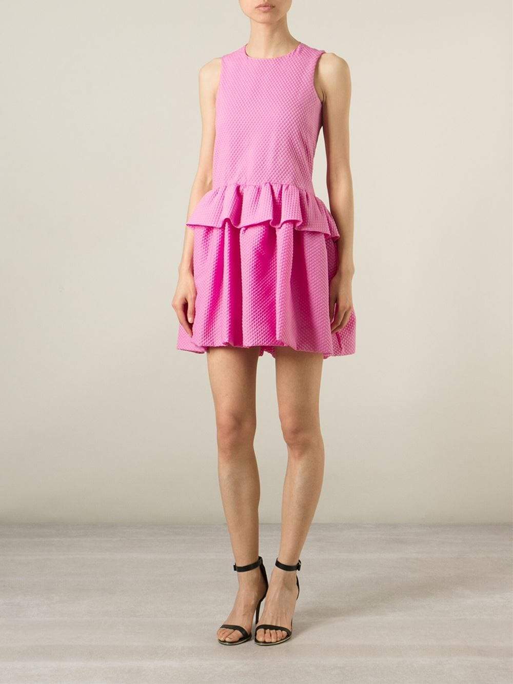 VICTORIA BY V. BECKHAM-Double Ruffle Dress-