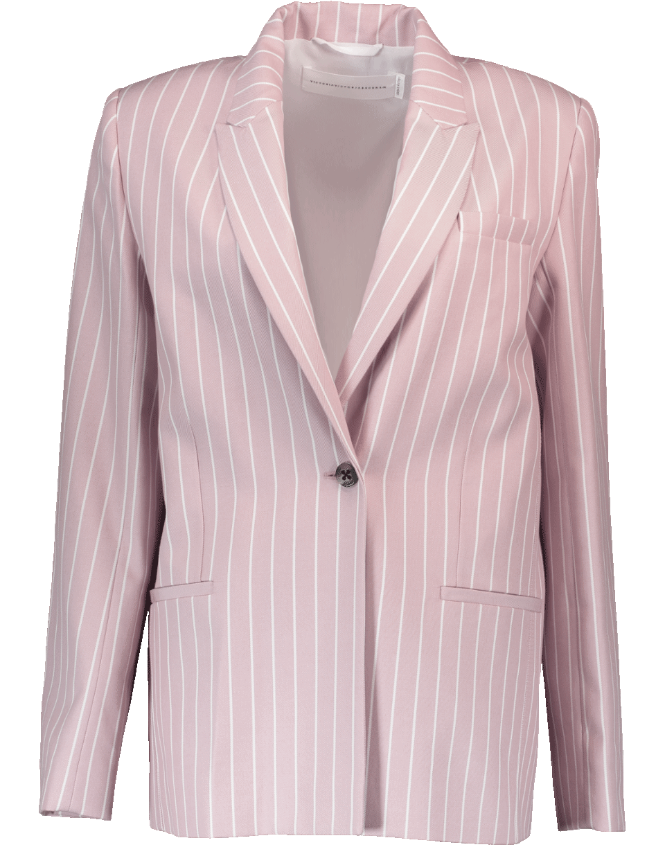 VICTORIA BY V. BECKHAM-Tailored Stripe Jacket-