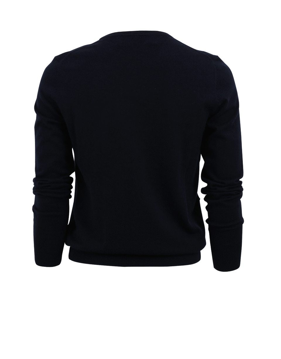 VICTORIA BY V. BECKHAM-Lip Embroidered Sweater-