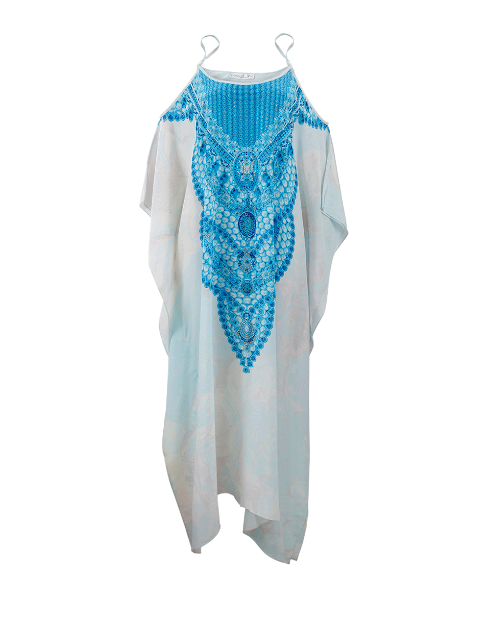 VICTORIA LUXURY SILK-Versailles Strap Dress-BLUE