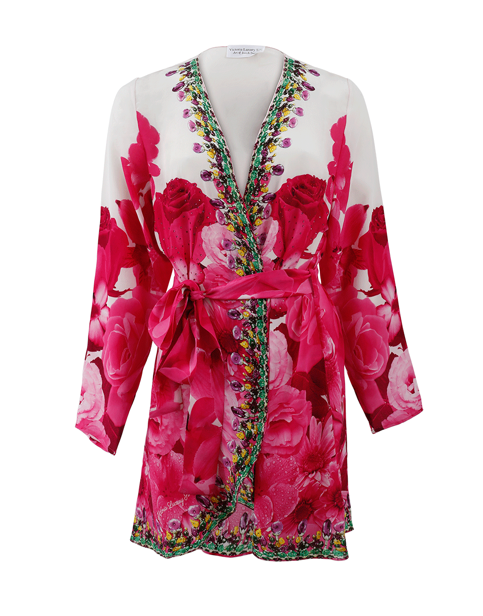 VICTORIA LUXURY SILK-French Short Cardigan-PINK
