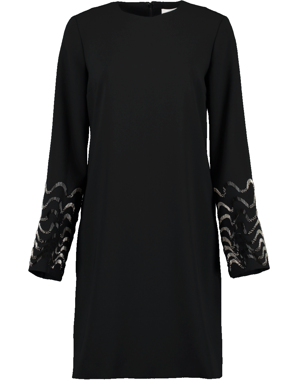 VICTORIA VICTORIA BECKHAM-Embellished Sleeve Shift Dress-