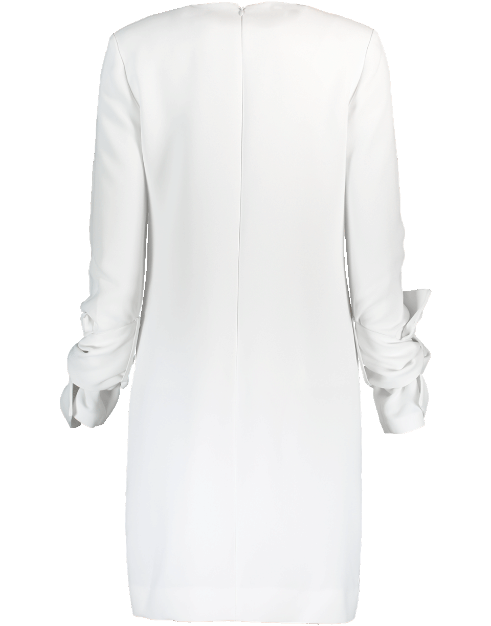 VICTORIA VICTORIA BECKHAM-Twist Sleeve Shift Dress-IVORY