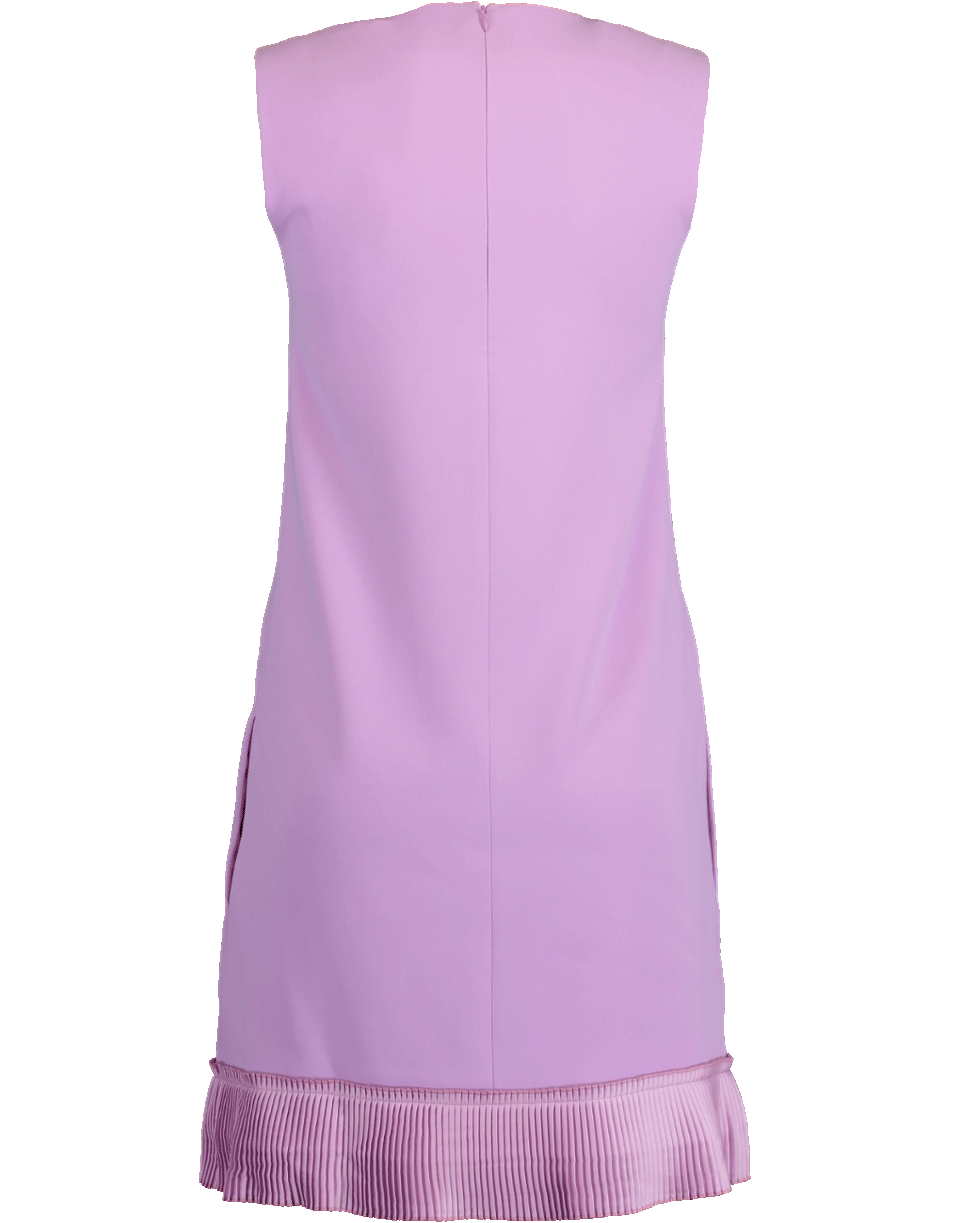 VICTORIA VICTORIA BECKHAM-Shift Dress with Pleated Details-