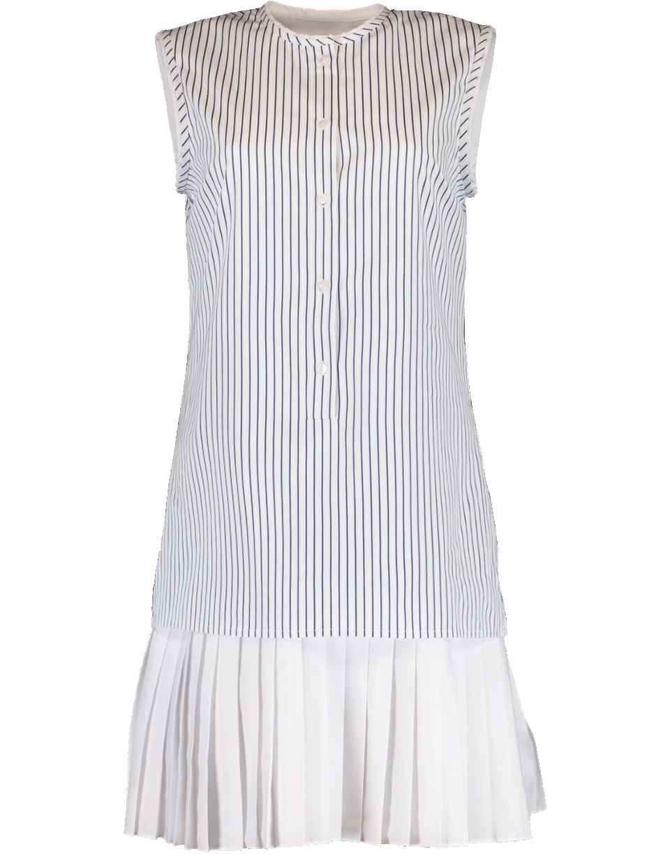 VICTORIA VICTORIA BECKHAM-Pleated Hem Shirt Dress-