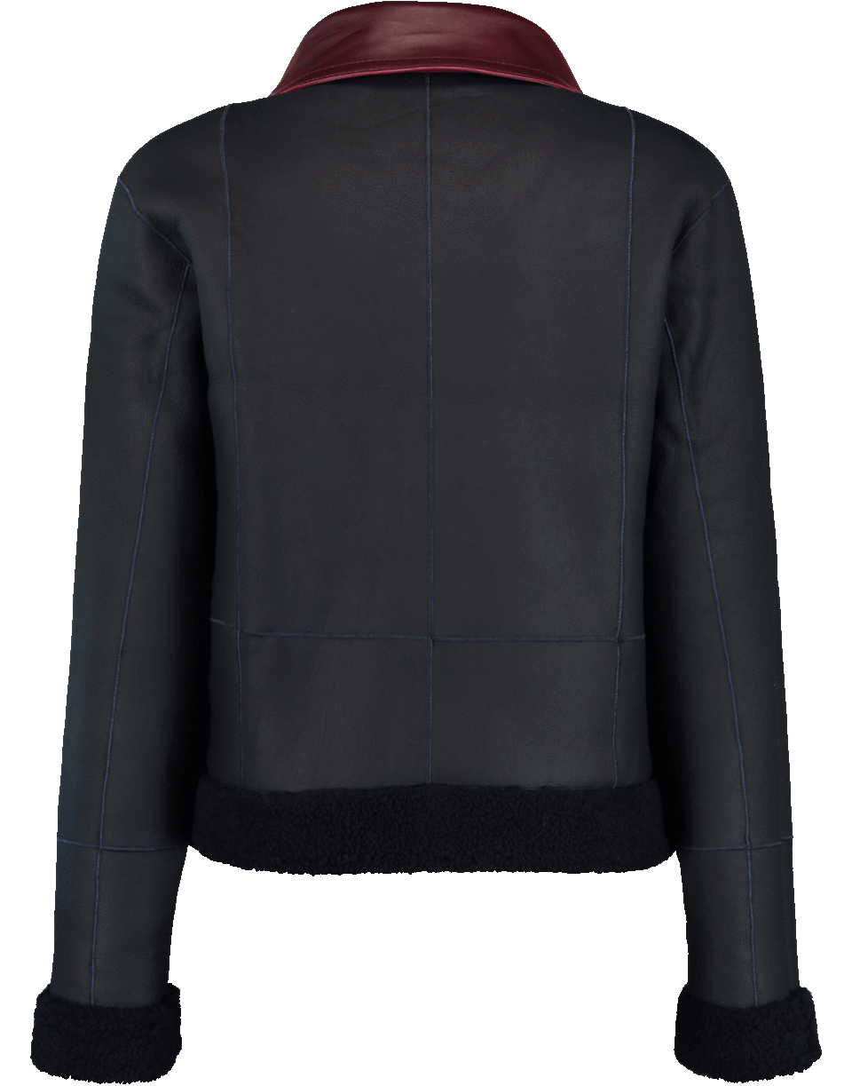 VICTORIA VICTORIA BECKHAM-Reversible Jacket-NVY/GARN